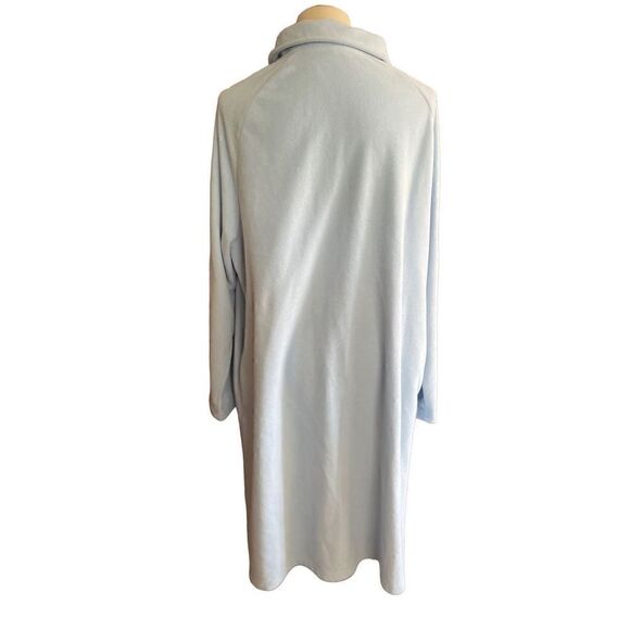 Soft Baby Blue Long Zippered Robe Size XL - Picture 4 of 8